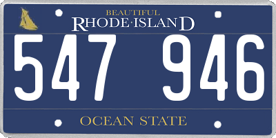 RI license plate 547946