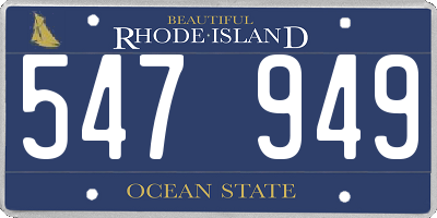 RI license plate 547949