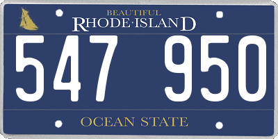 RI license plate 547950
