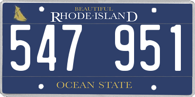 RI license plate 547951