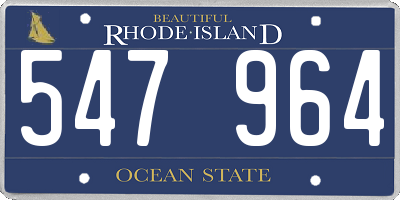 RI license plate 547964