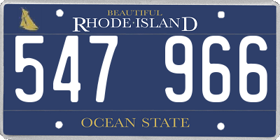 RI license plate 547966