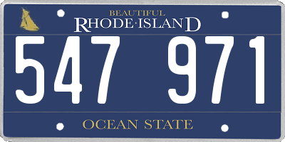 RI license plate 547971
