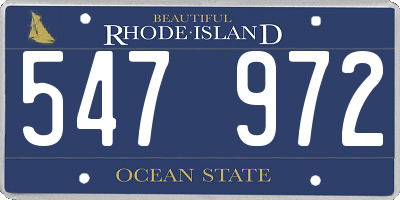 RI license plate 547972