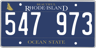 RI license plate 547973