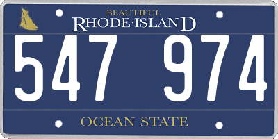 RI license plate 547974