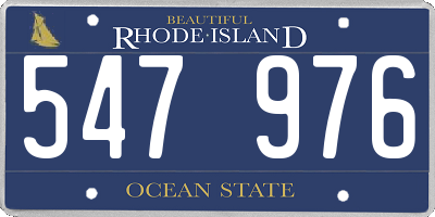 RI license plate 547976