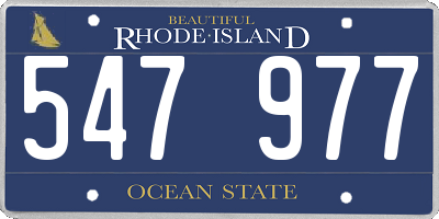 RI license plate 547977