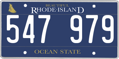 RI license plate 547979