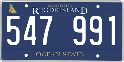 RI license plate 547991