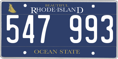 RI license plate 547993