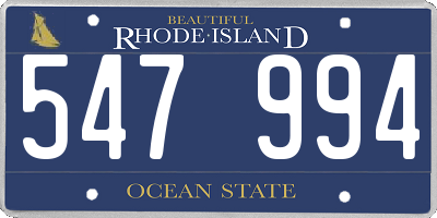 RI license plate 547994