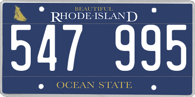 RI license plate 547995