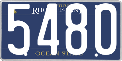 RI license plate 5480