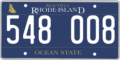 RI license plate 548008