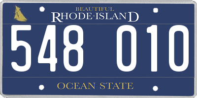 RI license plate 548010