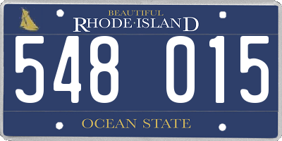 RI license plate 548015