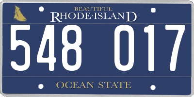RI license plate 548017