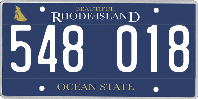 RI license plate 548018