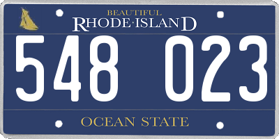 RI license plate 548023