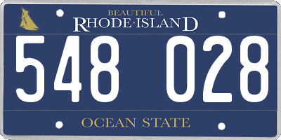 RI license plate 548028