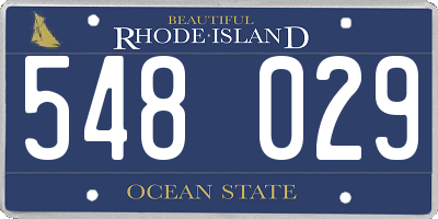 RI license plate 548029