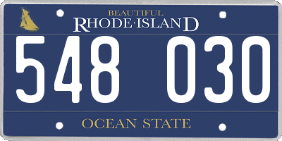 RI license plate 548030