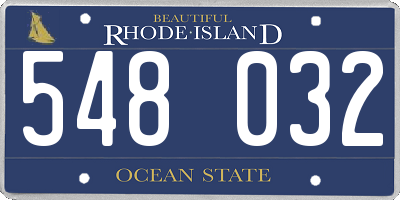 RI license plate 548032