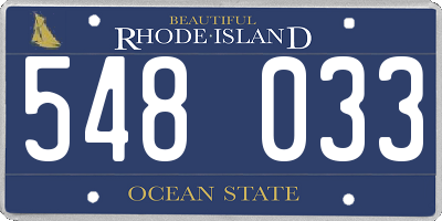 RI license plate 548033