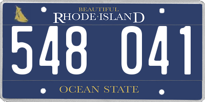 RI license plate 548041