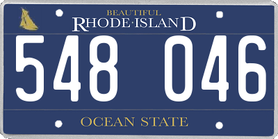 RI license plate 548046