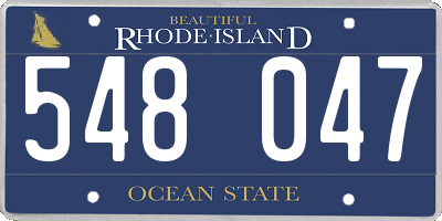 RI license plate 548047