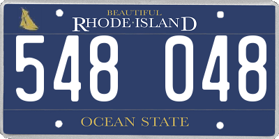 RI license plate 548048