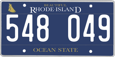 RI license plate 548049
