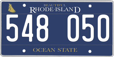 RI license plate 548050