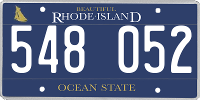RI license plate 548052