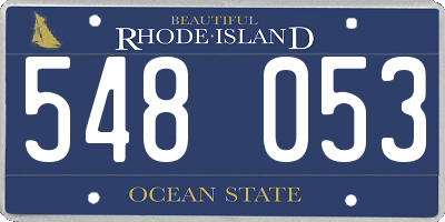 RI license plate 548053