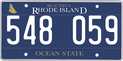 RI license plate 548059
