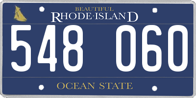 RI license plate 548060