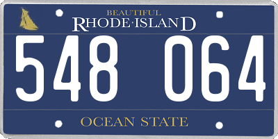 RI license plate 548064