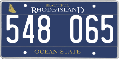 RI license plate 548065