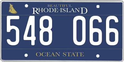 RI license plate 548066