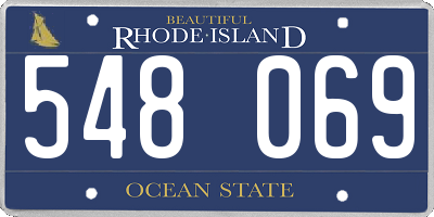 RI license plate 548069
