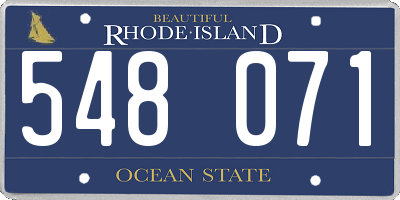 RI license plate 548071