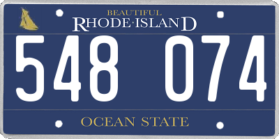 RI license plate 548074