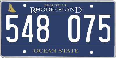 RI license plate 548075