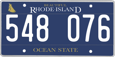 RI license plate 548076