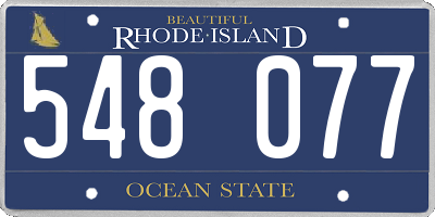 RI license plate 548077