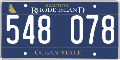 RI license plate 548078