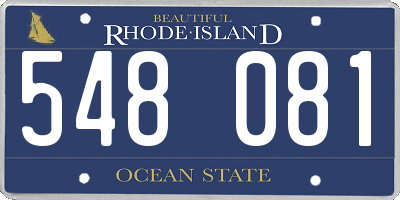 RI license plate 548081